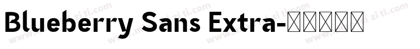 Blueberry Sans Extra字体转换